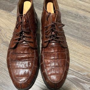 Belvedere crocodile shoes, do show signs of were but are in good condition.